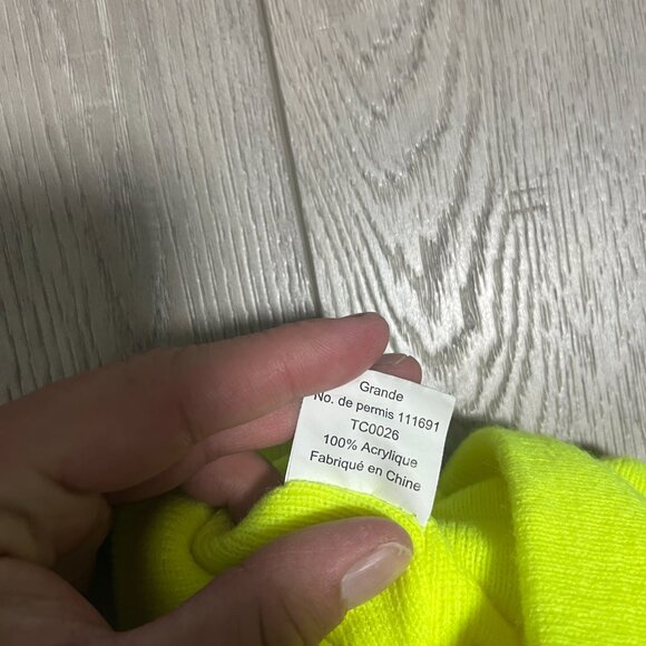 Firm Grip Beanie Winter Hat Bright Yellow Neon Green 63407 - Picture 3 of 4